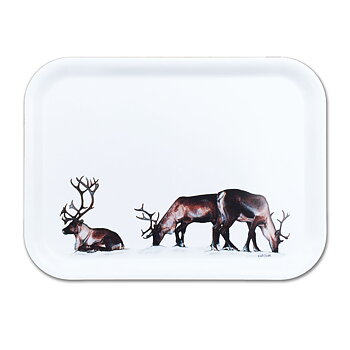 Rectangular tray 27x20 cm - Grazing reindeers