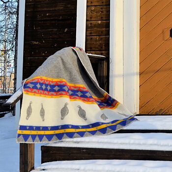 Wool blanket - Skum & Skum - Grey/Multi
