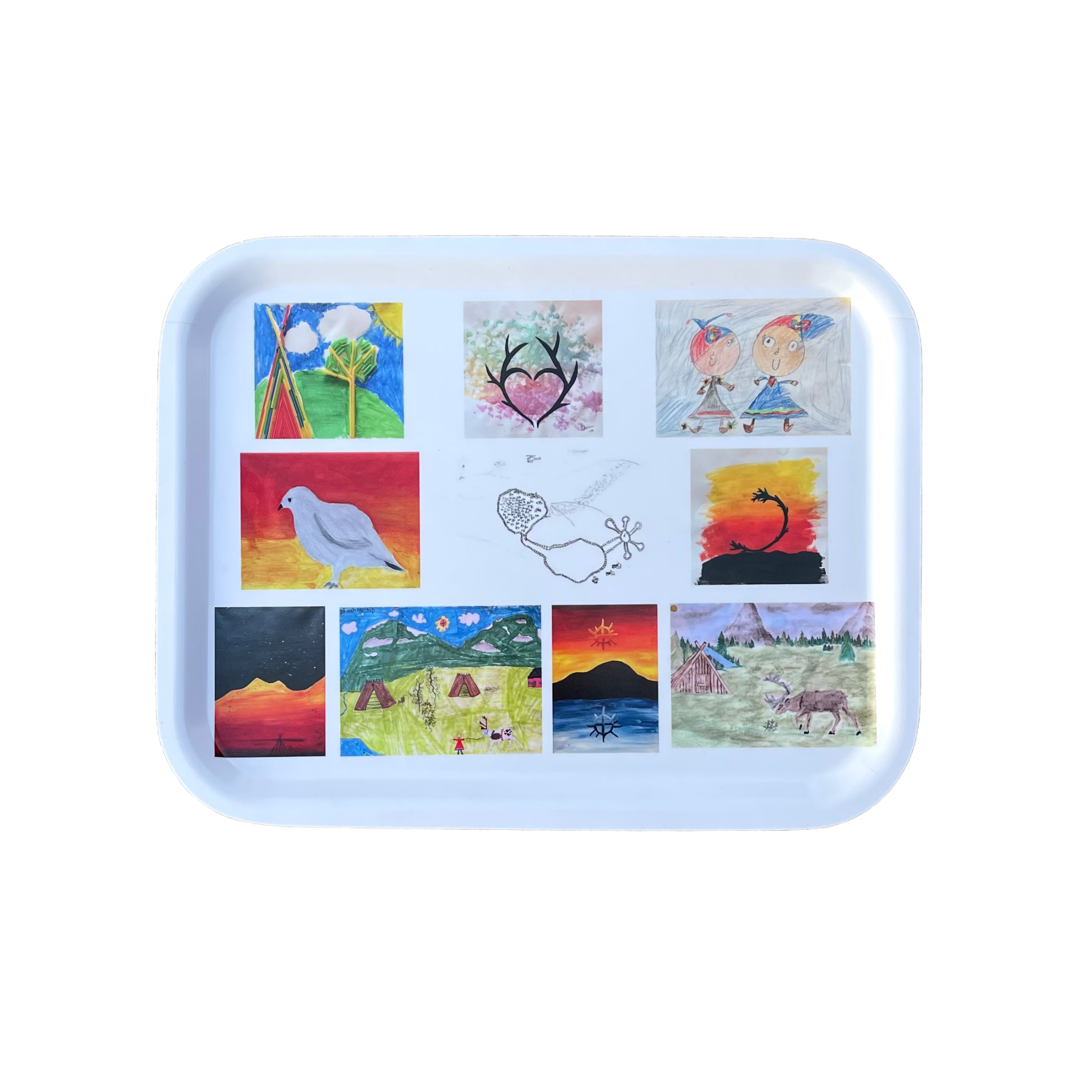 Rektangulär bricka 36x28 cm - Sápmi Art Junior 2019