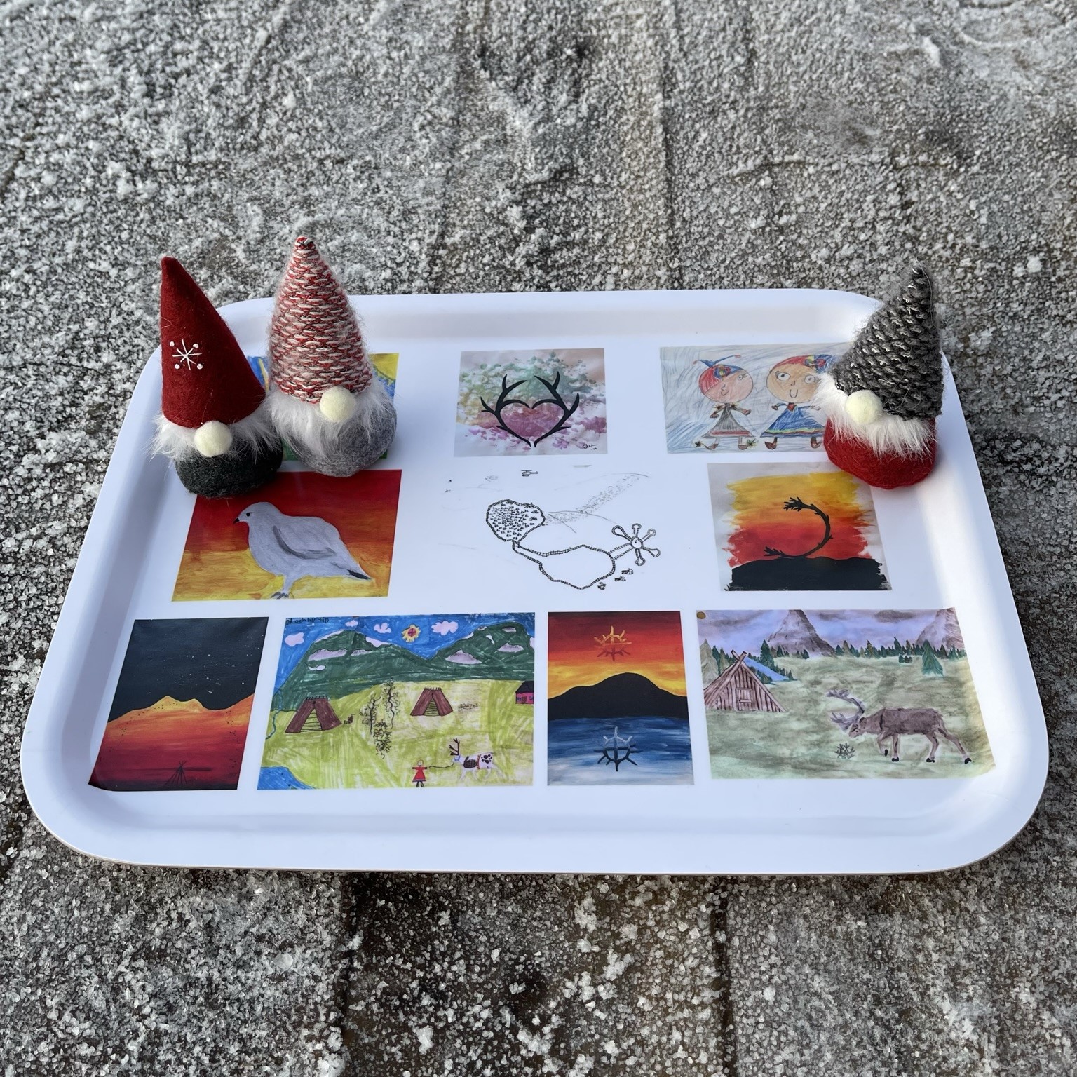 Rektangulär bricka 36x28 cm - Sápmi Art Junior 2019 - 2