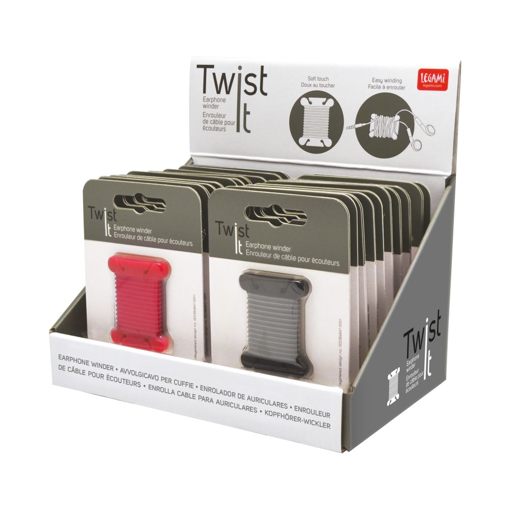 Twist Earphone Winder, Bordsdisplay med 20 st