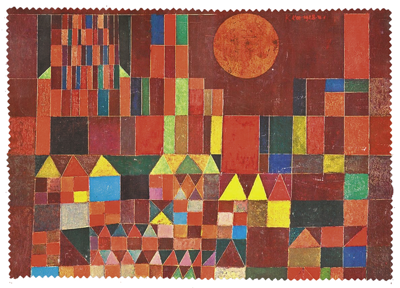 Brilleetui med pudseklud, Slot og sol, Paul Klee. TEMA-produkt - 2