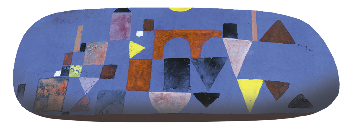Brilleetui med pudseklud, Rød bro, Paul Klee. TEMA-produkt
