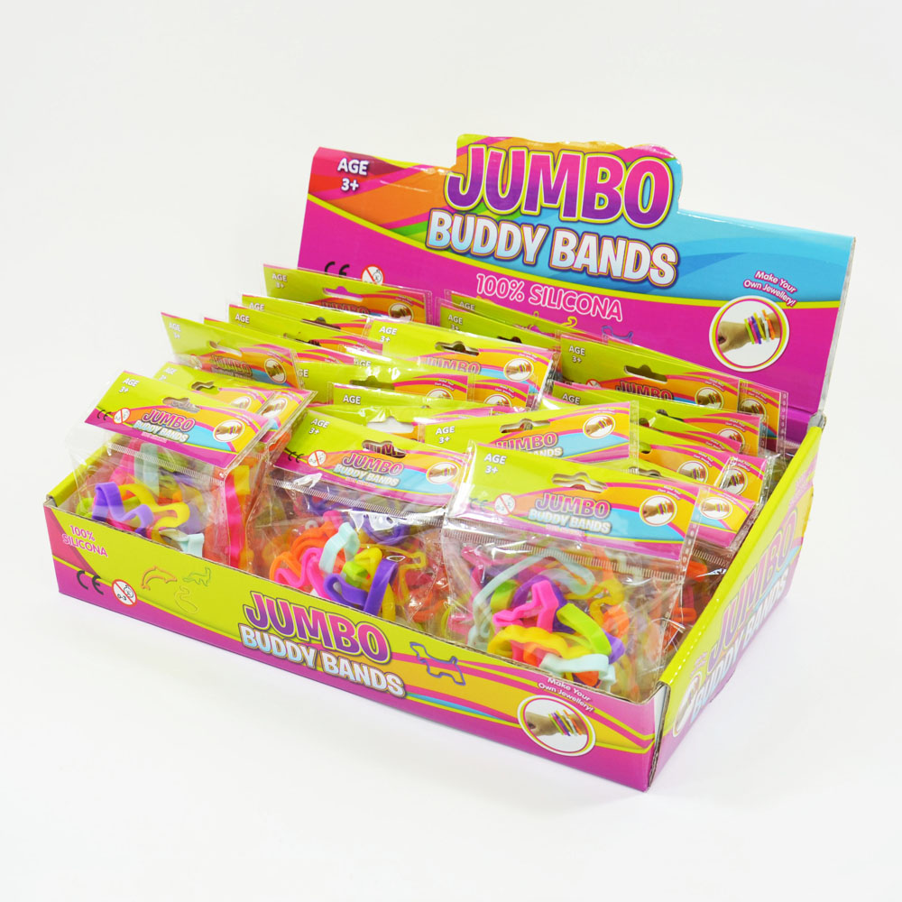 Jumbo Buddy bands, Exotiske dyr, Borddisplay med 36 poser. - 4