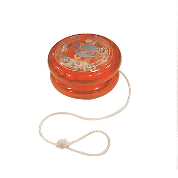 Yo-Yo i plast med inbyggd lampa (och texten "Lost in space")