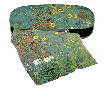 Brilleetui med pudseklud, Klimt, Bauergarten, TEMA-produkt.