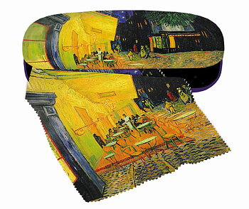 Brilleetui med pudseklud, Van gogh, Natcafé, TEMA-produkt