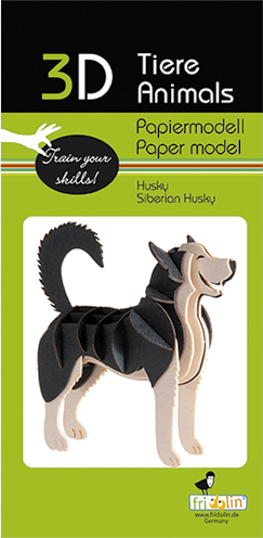 3D-papirmodel, Husky - 2