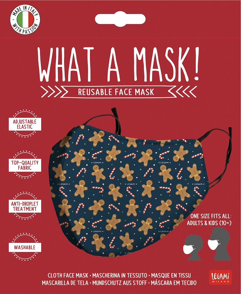 Munskydd/Ansiktsmask av tyg, Gingerbread man - 2