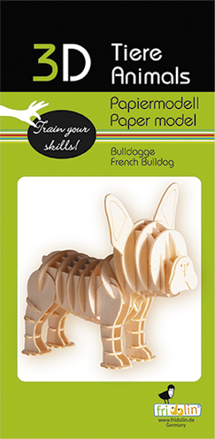 3D-papirmodel, Bulldog - 2