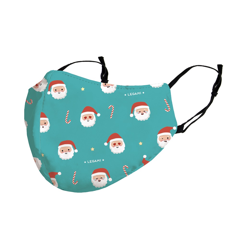 Munskydd/Ansiktsmask av tyg, Santa Emoticon