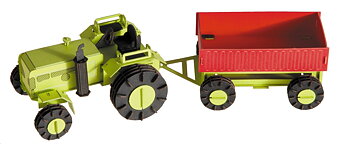 3D-pappersmodell, Traktor med släp