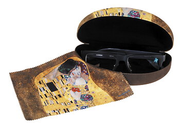 King-Size brilleetuier med pudseklude, Kysset, Gustav Klimt. TEMA-produkt