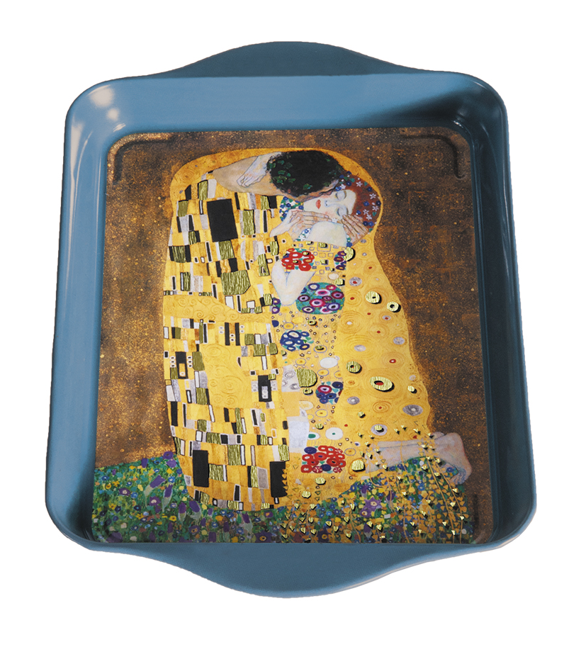 Bakke af metal, Kysset, Gustav Klimt (21 cm), TEMA-produkt
