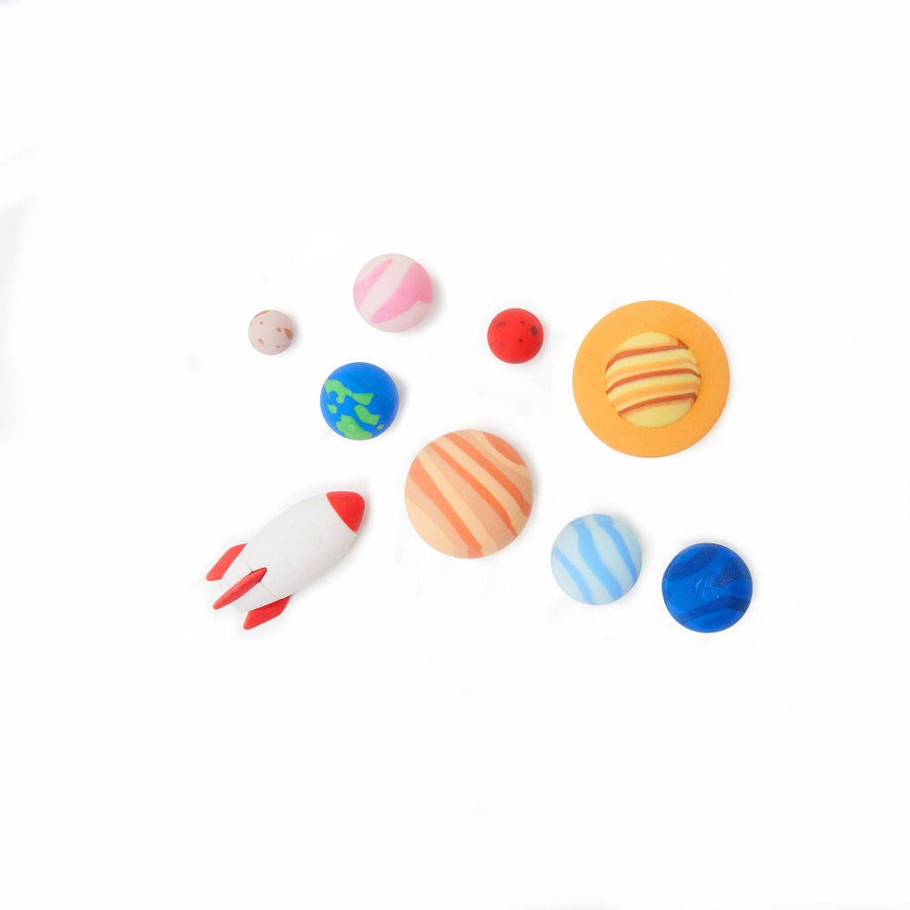 Solar system, set med 9 suddgummin - 2