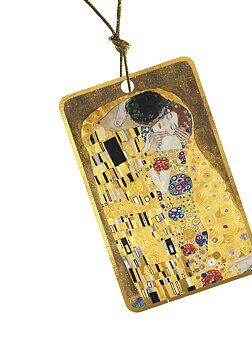 Presentetiketter, Kyssen, guldkantad, Gustav Klimt,  10 st i en påse.