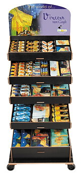Gulvdisplay med bestseller Vincent van Gogh-artikler, TEMA-produkt