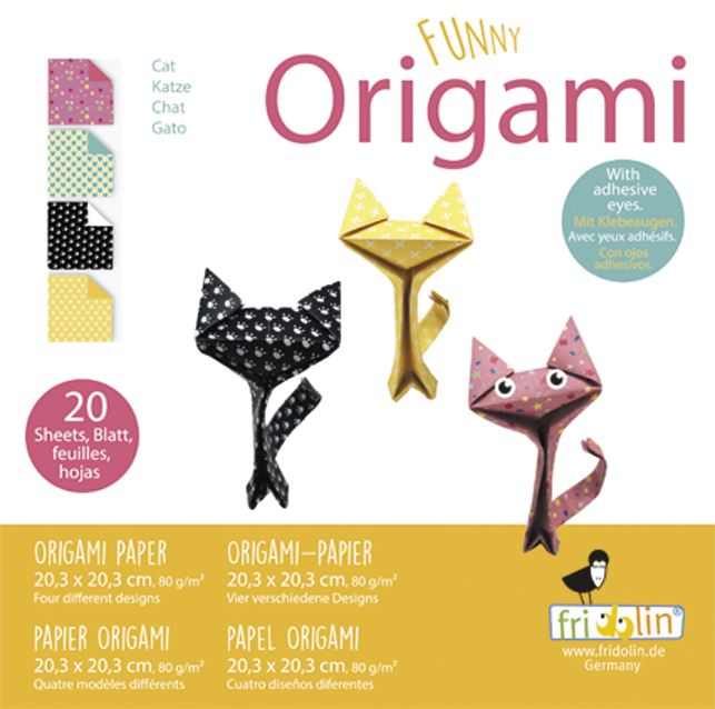 Funny Origami 20x20 cm, Katte, Sværhedsgrad: Hard