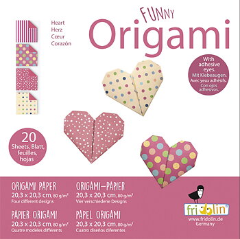 Funny Origami 20x20 cm, Hjärtan, Svårighetsgrad: Easy