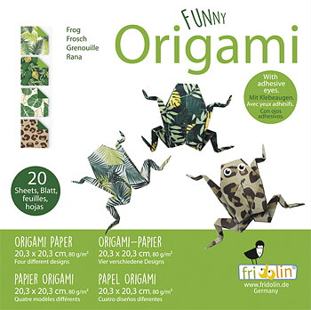 Funny Origami 20x20 cm, Grodor, Svårighetsgrad: Hard