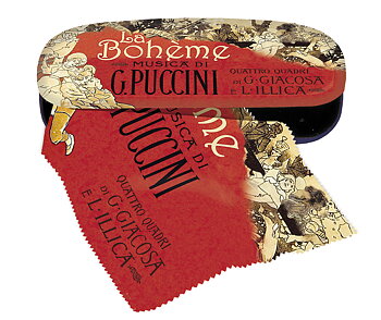 Brilleetui med pudseklud, Puccini, La Bohème TEMA-produkt