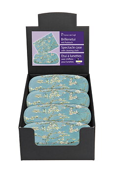 Brilleetuier med pudseklude, Van Gogh, Mandelblomster, Borddisplay med 8 stk. TEMA-produkt
