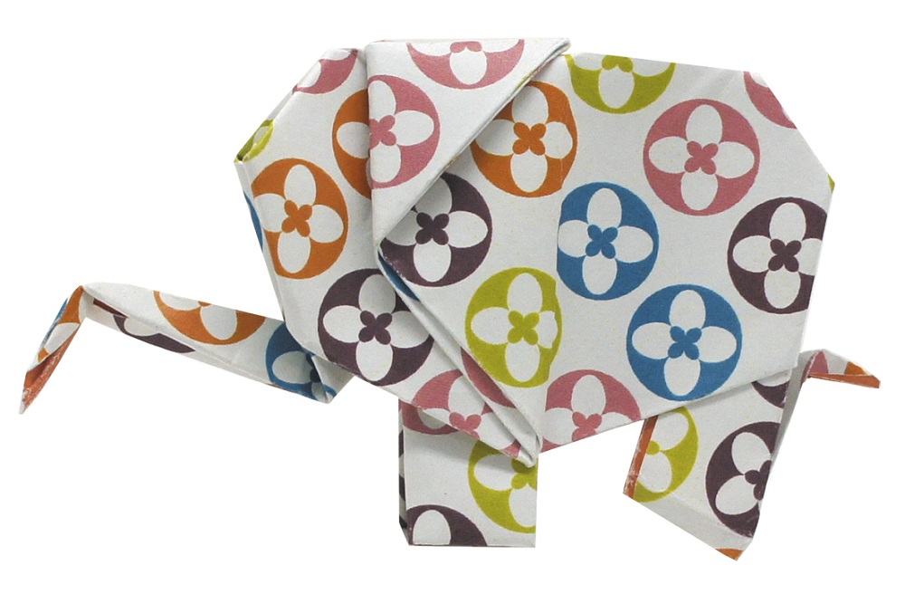 Funny Origami 20x20 cm, Elefanter, Svårighetsgrad: Hard - 5