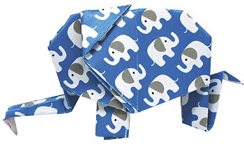 Funny Origami 20x20 cm, Elefanter, Svårighetsgrad: Hard