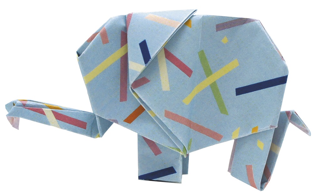 Funny Origami 20x20 cm, Elefanter, Svårighetsgrad: Hard - 4