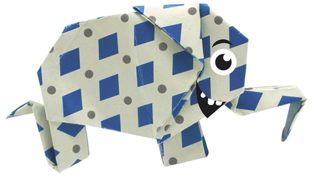 Funny Origami 20x20 cm, Elefanter, Svårighetsgrad: Hard - 6