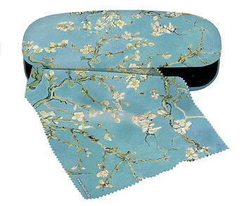 Brilleetui med pudseklud, Van Gogh, Mandelblomster, TEMA-produkt
