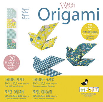 Funny Origami 20x20 cm, Duvor, Svårighetsgrad: Normal