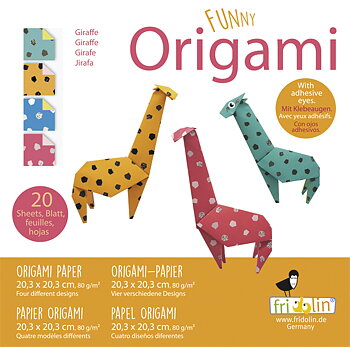 Funny Origami 20x20 cm, Giraffer, Svårighetsgrad: Normal
