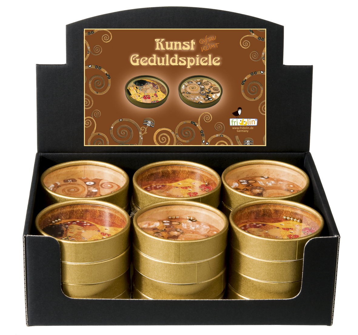 Kugle-spil, Gustav Klimt, borddisplay med 24 stk. TEMA-produkt