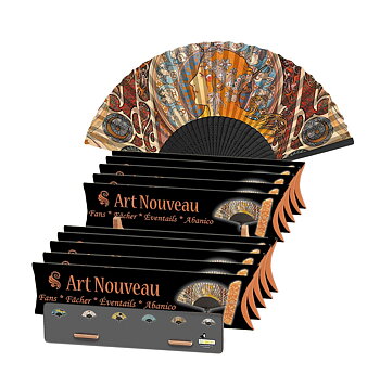 Solfjädrar, Art Nouveau, Bordsdisplay med 20 st. TEMA-produkt