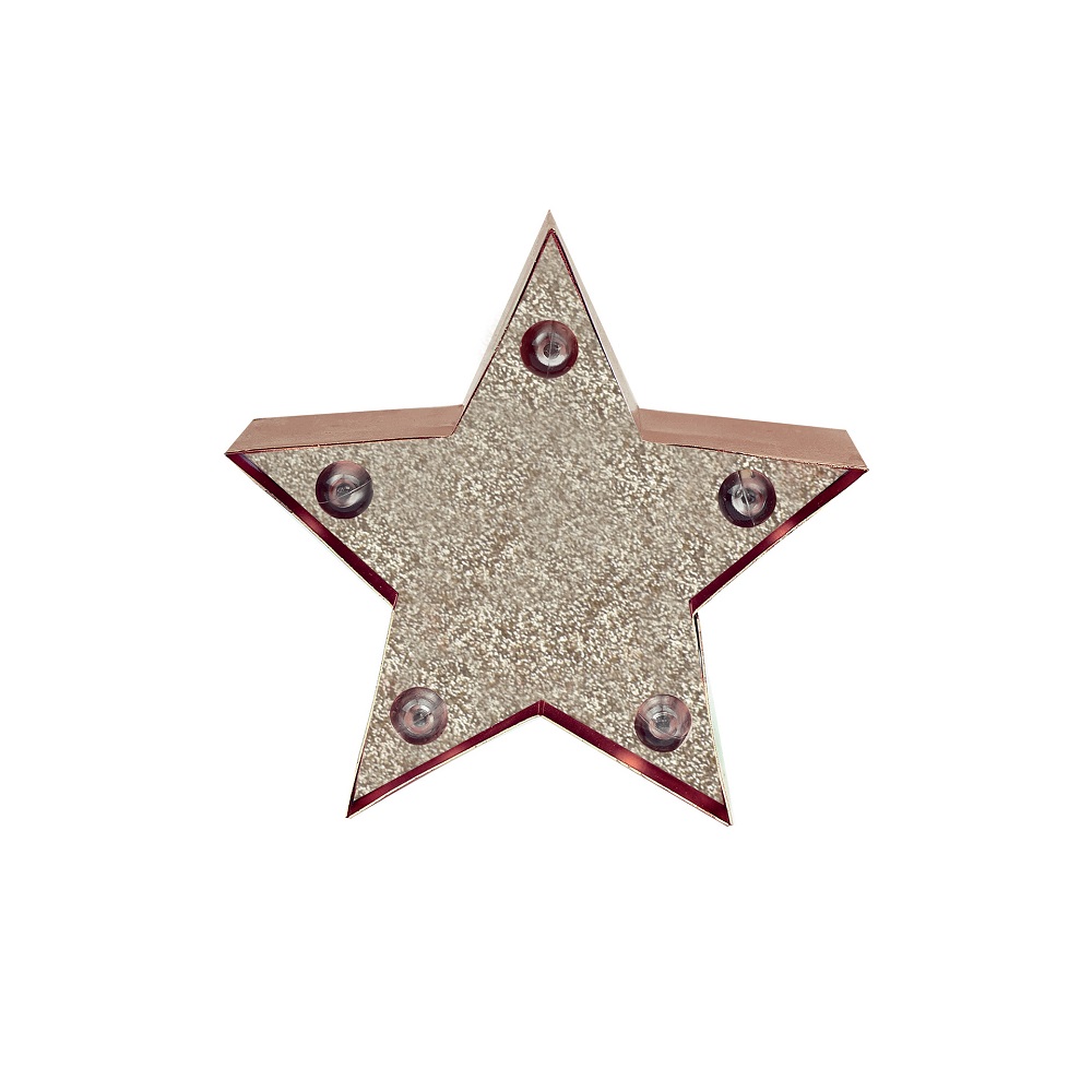 Mini Decorative Lights, Star with glitter - 2