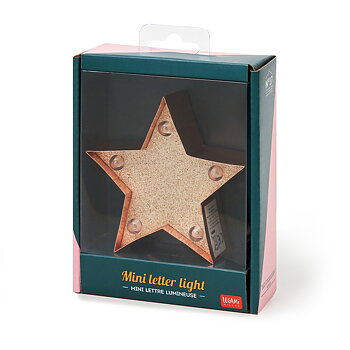 Mini Decorative Lights, Star with glitter