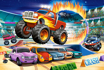 Jumping Monster Truck, 40-bitarspussel Maxi (B-040308)