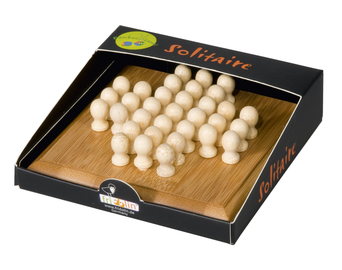 Solitairespil af bambus