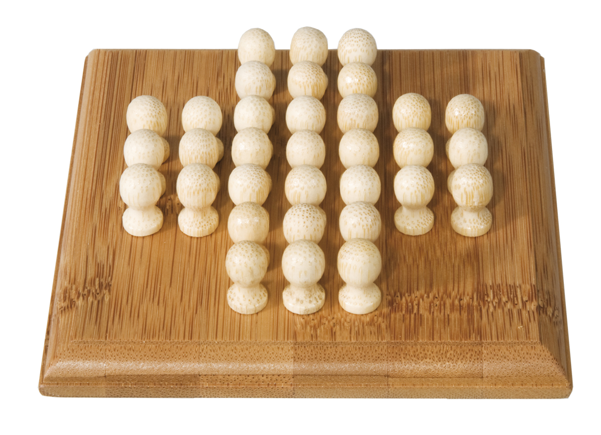 Solitairespil af bambus - 2