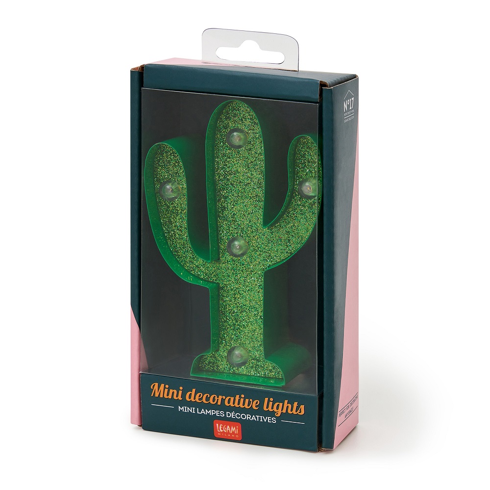 Mini Decorative Lights, Cactus with glitter