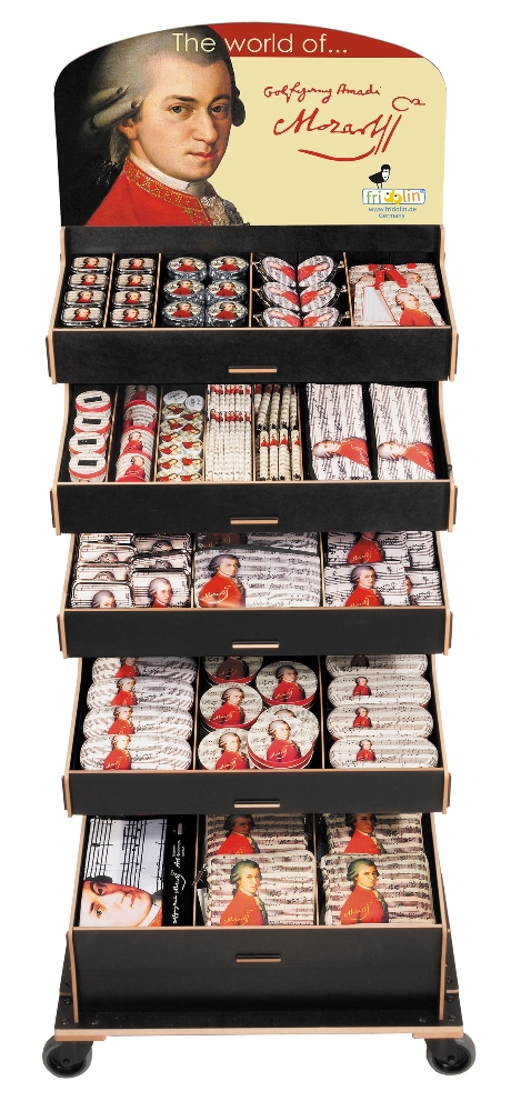 Gulvdisplay med bestseller Mozart-artikler, TEMA-produkt