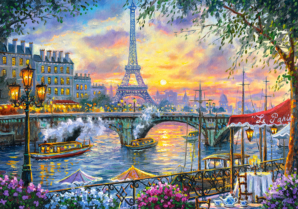 Tea Time in Paris, puslespil med 500 brikker (B-53018)
