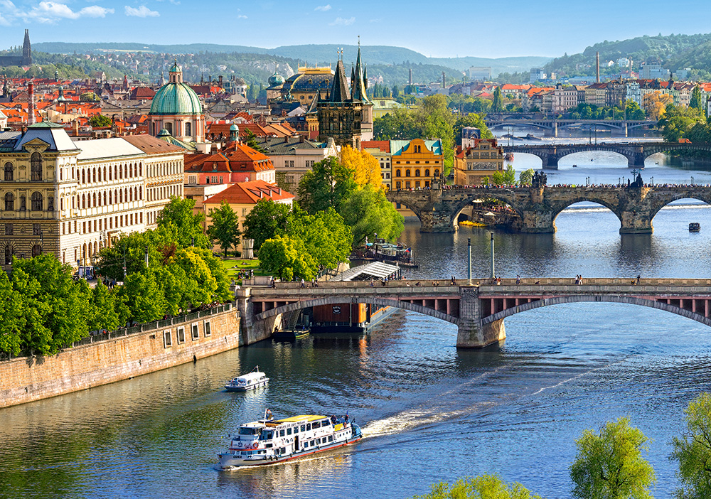 View of Bridges in Prague, 500-bitarspussel (B-53087)