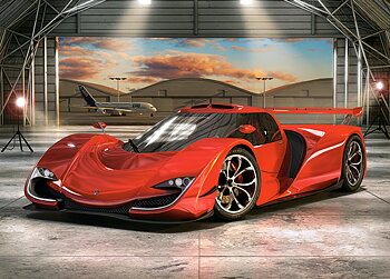 Concept Car in Hangar, 60-bitarspussel (B-066162)