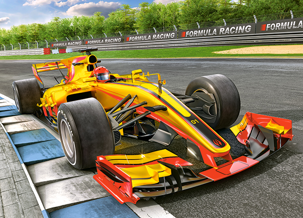 Racing Bolide on Track, puslespil med 60 brikker (B-066179) 