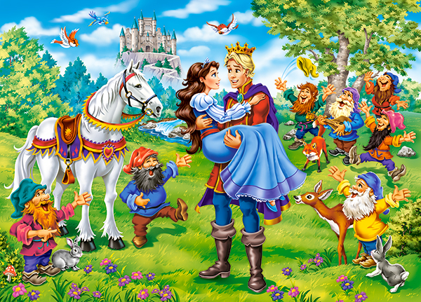 Snow White - Happy Ending, puslespil med 120 brikker (B-13463)