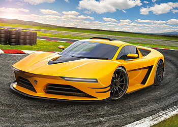 Yellow Sportscar, 120-bitarspussel (B-13500)