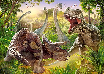 Dinosaur Battle, puslespil med 180 brikker (B-018413)