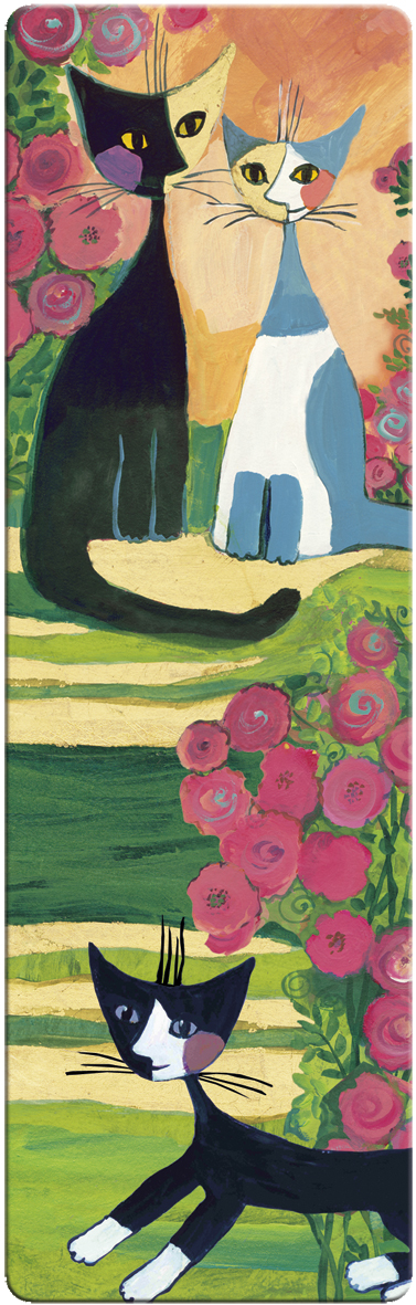Bogmærke i pap, Rosegarden, Rosina Wachtmeister